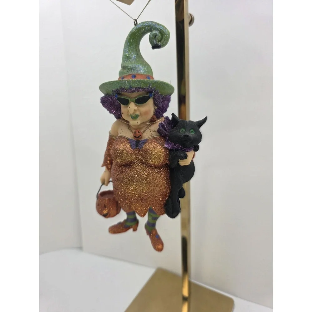 Studio 33 Halloween Witch Black CatPumpkin‎ Ornament Figurine Decor NWT
